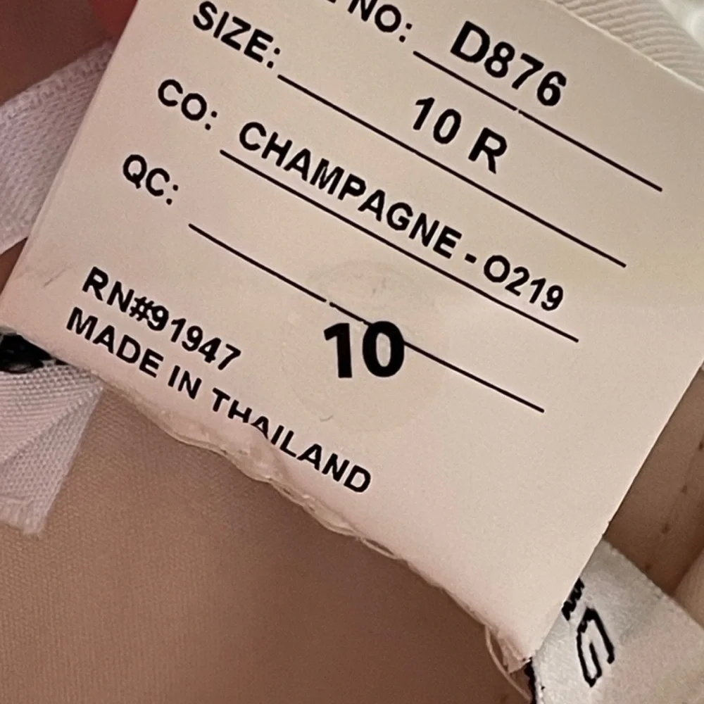 Alfred Sung Strapless Satin Twill Column Gown Removable Train Champagne Size 10 - Picture 4 of 5